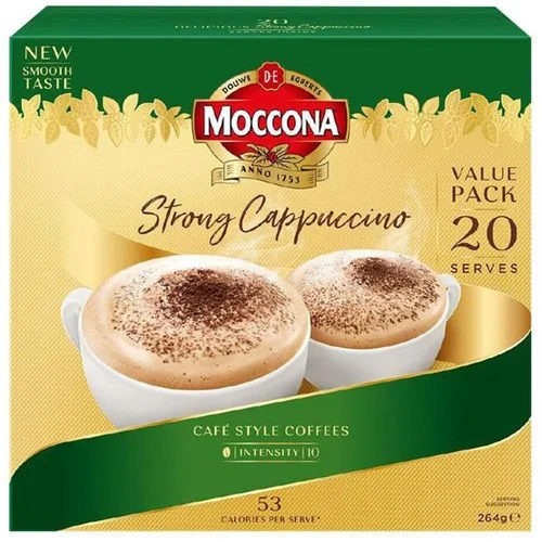 【超市采购】Moccona摩可纳3合1速溶咖啡 20袋装 加强卡布奇诺 264g